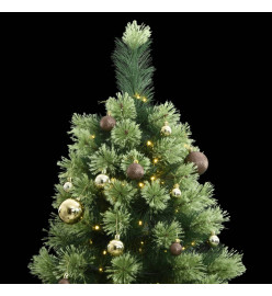 Sapin de Noël artificiel articulé 300 LED et boules 210 cm