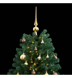 Sapin de Noël artificiel articulé 300 LED et boules 180 cm