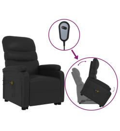 Fauteuil de massage Noir Similicuir