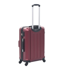 Valise rigide 3 pcs Rouge bordeaux ABS