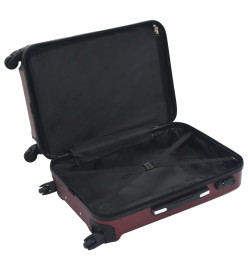 Valise rigide 3 pcs Rouge bordeaux ABS