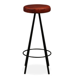 Tabourets de bar lot de 2 cuir véritable