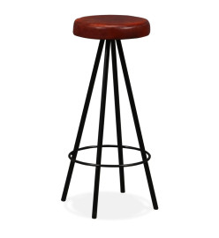 Tabourets de bar lot de 2 cuir véritable