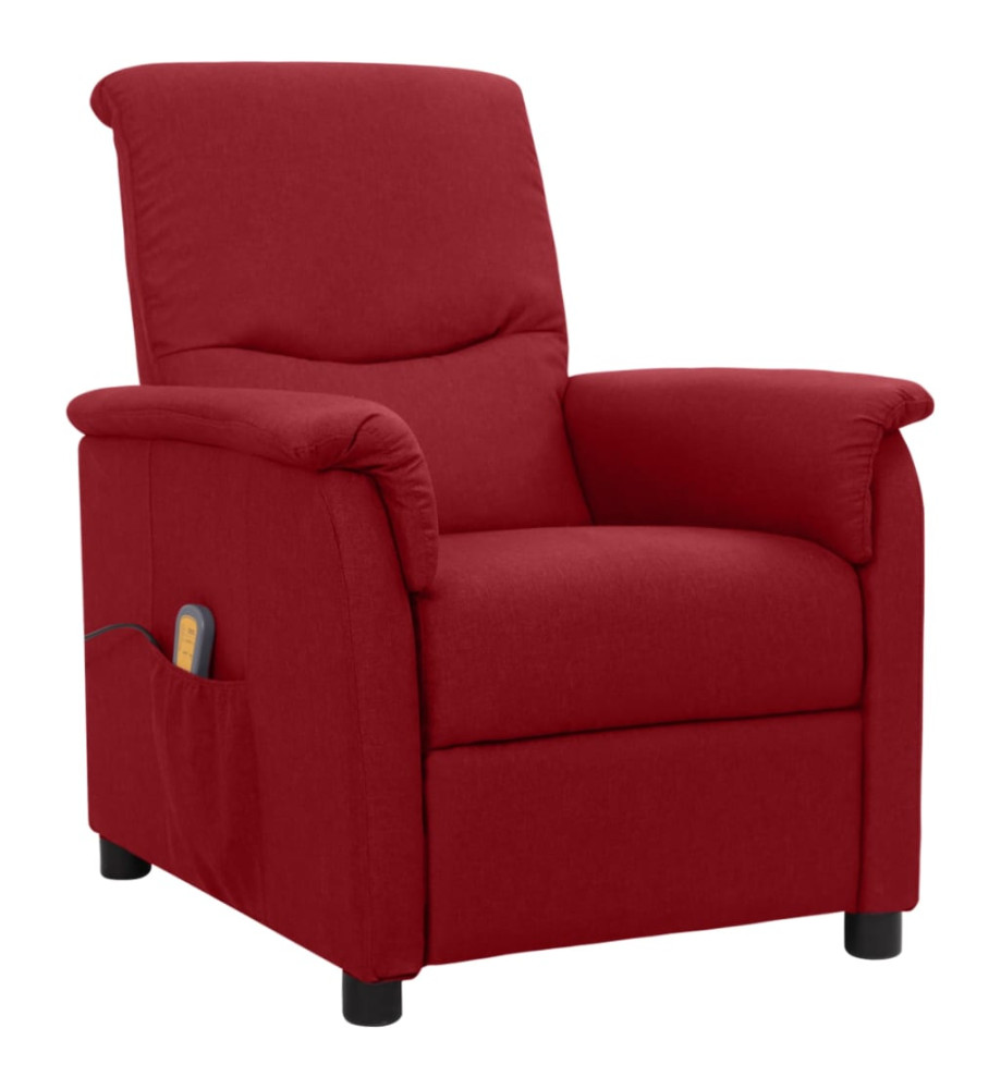 Fauteuil de massage Rouge bordeaux Tissu