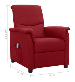 Fauteuil de massage Rouge bordeaux Tissu