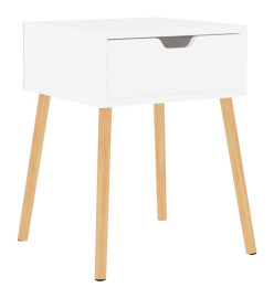 Table de chevet Blanc 40x40x56 cm Bois d'ingénierie