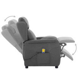 Fauteuil électrique de massage Gris clair Tissu