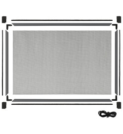 Moustiquaire extensible pour fenêtres Anthracite (100-193)x75cm