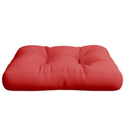 Coussin de palette rouge 50x50x12 cm tissu