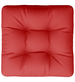 Coussin de palette rouge 50x50x12 cm tissu