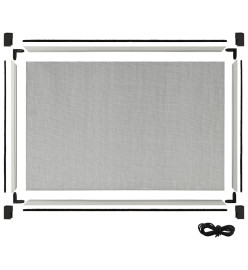 Moustiquaire extensible pour fenêtres Blanc (100-193)x75 cm