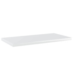 Panneaux bibliothèque 4pcs Blanc brillant 40x20x1,5cm Aggloméré