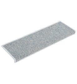 Tapis d'escalier autocollants 15 pcs 65x21x4 cm Bleu