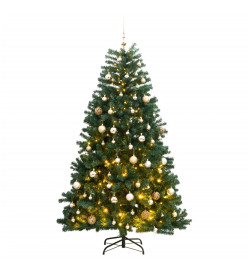 Sapin de Noël artificiel articulé 150 LED et boules 120 cm