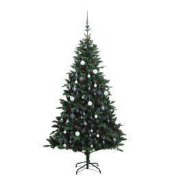 Sapin de Noël artificiel articulé 150 LED et boules 150 cm