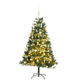 Sapin de Noël artificiel articulé 300 LED et boules 210 cm