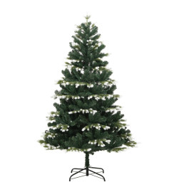 Sapin de Noël artificiel articulé 300 LED et boules 210 cm