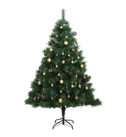 Sapin de Noël artificiel articulé 300 LED et boules 240 cm