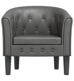 Fauteuil cabriolet gris similicuir