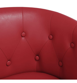 Fauteuil cabriolet rouge bordeaux similicuir