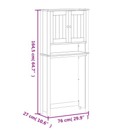 Armoire pour machine à laver BERG blanc bois massif