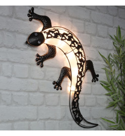 HI Applique de jardin solaire LED en forme de gecko