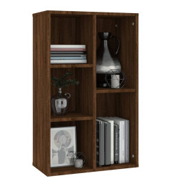 Bibliothèque/Buffet chêne marron 50x25x80 cm bois d'ingénierie