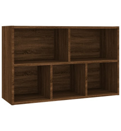 Bibliothèque/Buffet chêne marron 50x25x80 cm bois d'ingénierie