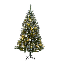 Sapin de Noël artificiel articulé 150 LED et boules 150 cm