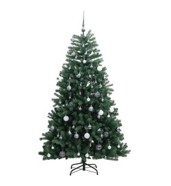 Sapin de Noël artificiel articulé 150 LED et boules 120 cm