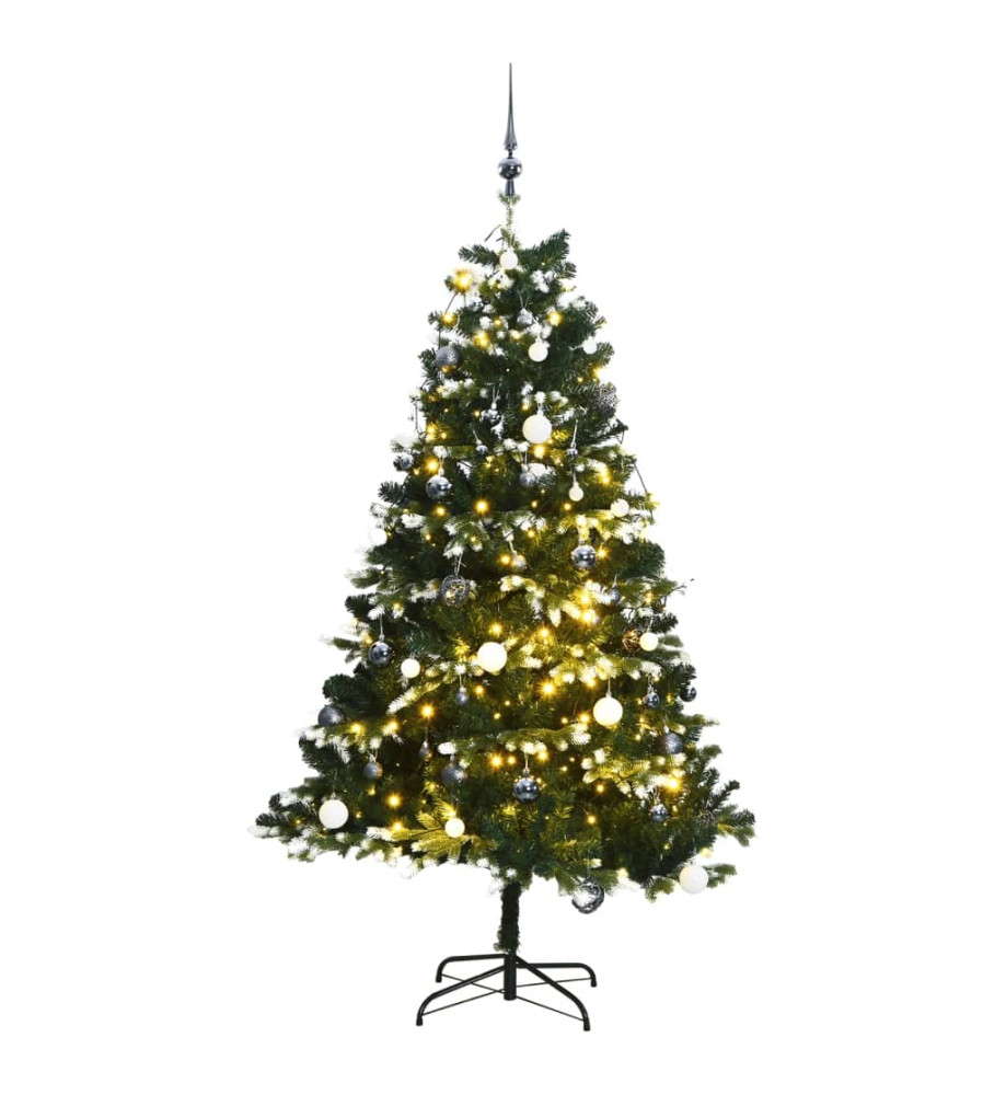 Sapin de Noël artificiel articulé 300 LED et boules 180 cm