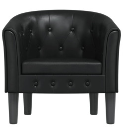 Fauteuil cabriolet noir similicuir