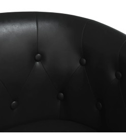 Fauteuil cabriolet noir similicuir