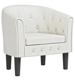 Fauteuil cabriolet blanc similicuir