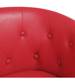 Fauteuil cabriolet rouge similicuir