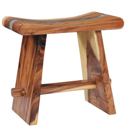 Tabouret Bois de Suar solide et polyrésine