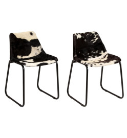 Chaises à manger lot de 2 cuir véritable de chèvre