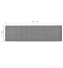 Tapis de couloir Gris foncé 50x200 cm