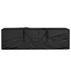 Sac de rangement pour coussins de jardin noir 135x40x55 cm PE