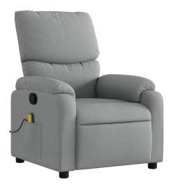 Fauteuil de massage inclinable Gris clair Tissu