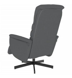 Fauteuil inclinable avec repose-pieds gris similicuir