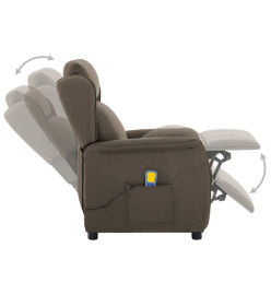 Fauteuil électrique de massage Taupe Tissu