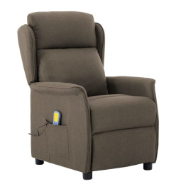 Fauteuil électrique de massage Taupe Tissu