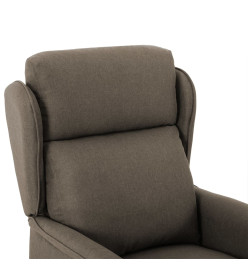 Fauteuil électrique de massage Taupe Tissu