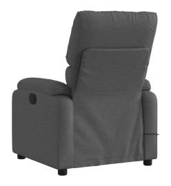 Fauteuil de massage inclinable Gris foncé Tissu