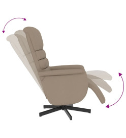 Fauteuil inclinable avec repose-pieds cappuccino similicuir