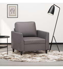 Fauteuil Gris 60 cm Similicuir