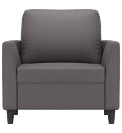 Fauteuil Gris 60 cm Similicuir