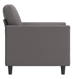 Fauteuil Gris 60 cm Similicuir