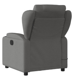 Fauteuil de massage inclinable Gris foncé Tissu